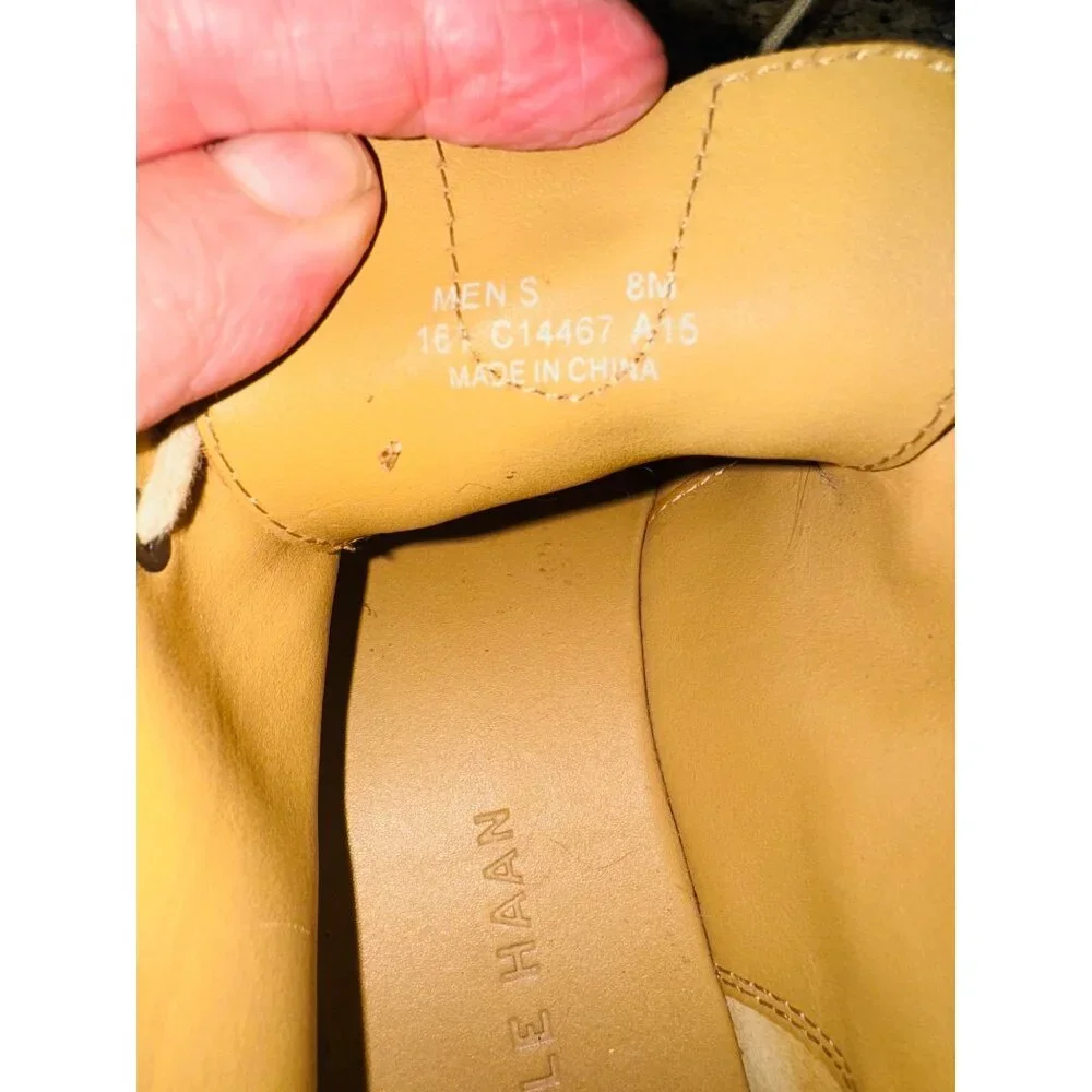 Cole Haan Glenn Cognac Leather Chukka Boots Amber Tan 8 Luxury Office City Money